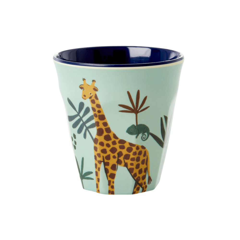 Kids Small Melamine Cup Blue Jungle Print Rice DK[1]